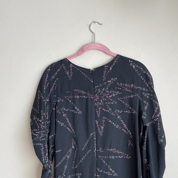 Topshop / Black Long Sleeve Star Mini Dress - Picture 10 of 12